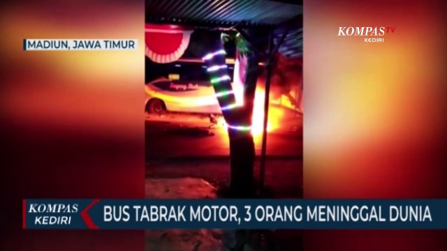 Bus Tabrak 2 Sepeda Motor Di Jalan Madiun - Solo, 3 Orang Tewas