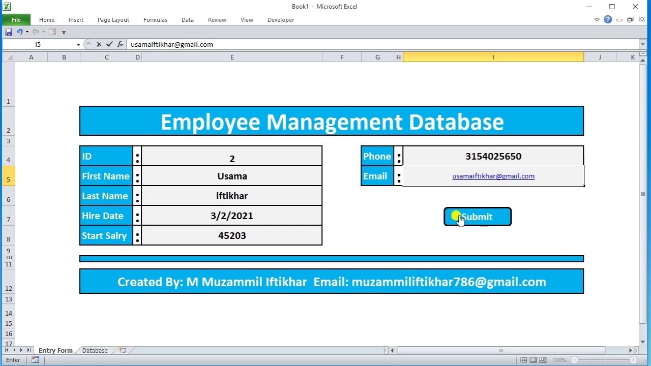 Fully Automatic {Employee Management} Software in Excel - Microsoft Excel Tutorial (no voice)