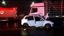 Tragédia: grave acidente entre carro e caminhão deixa uma criança morta na BR-277, em Santa Tereza do Oeste