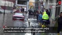 İstanbul'da bazı ilçelerde sağanak yağış yaşamı olumsuz etkiledi