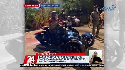 Dating pangulo Rodrigo Duterte, enjoy sa kaniyang pag-iikot sa Davao City sakay ng kaniyang motorsiklo | 24 Oras