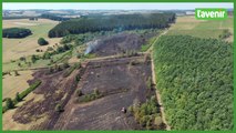 Vu du ciel : les impressionnantes images de l’incendie de forêt à Winville