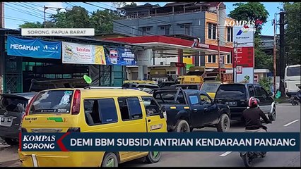Di Sorong Pengendara Nekat Antri 8 Jam Demi BBM Subsidi