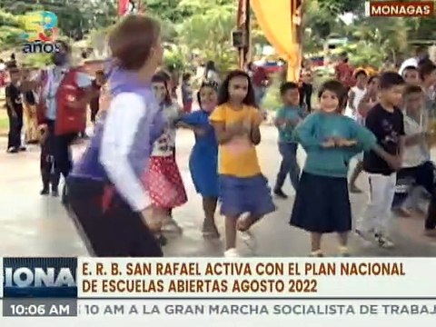 Activado Plan Nacional de Escuelas Abiertas 2022 en la E.R.B. San Rafael en Monagas
