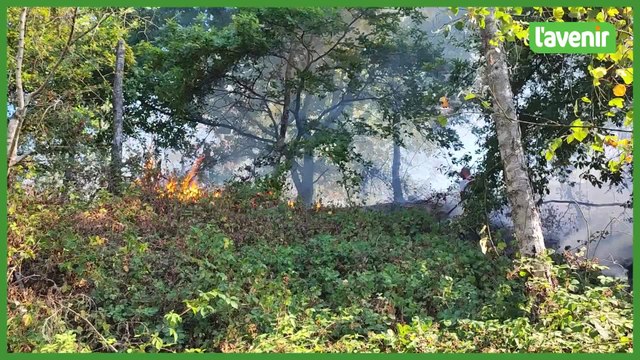 Incendie sur le terril du Bois du Cazier