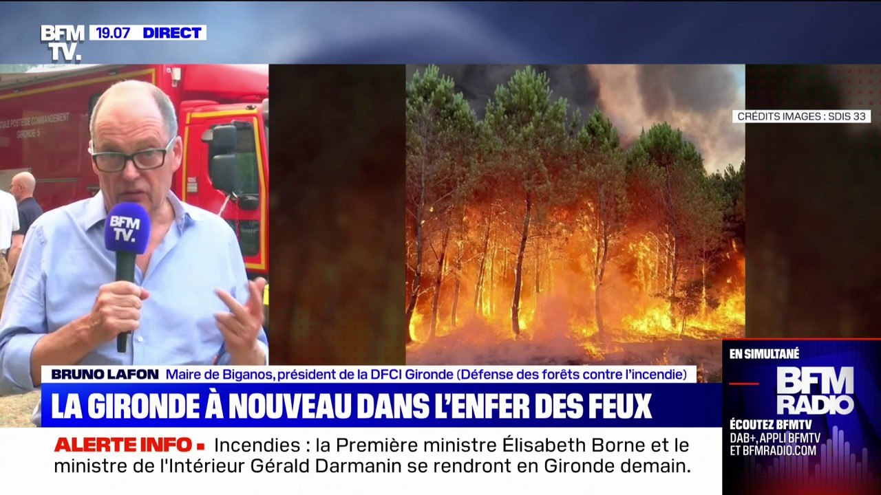 Bruno Lafon, maire de Biganos en Gironde: "Il n'est pas normal en France qu'il n'y ait que 22 millions d'euros qui soient consacrés à la défense des forêts contre les incendies"