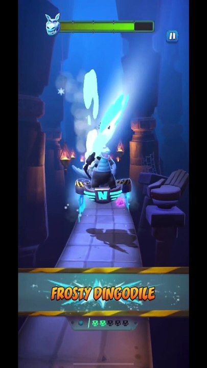 Frosty Dingodile Battle Run Gameplay On Temple Ruins - Crash Bandicoot: On The Run!