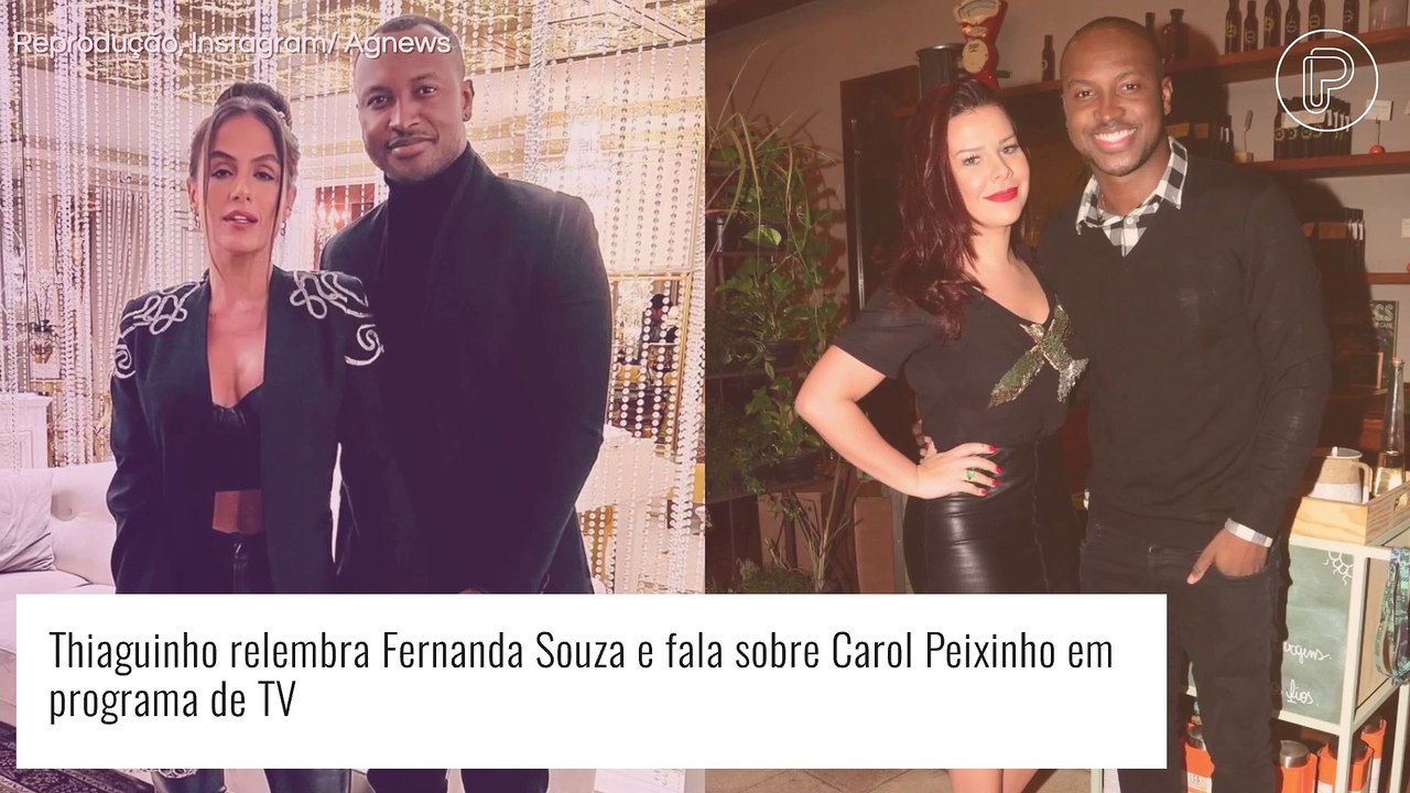 Thiaguinho passa por situação inusitada envolvendo a ex, Fernanda Souza, e Carol Peixinho em programa