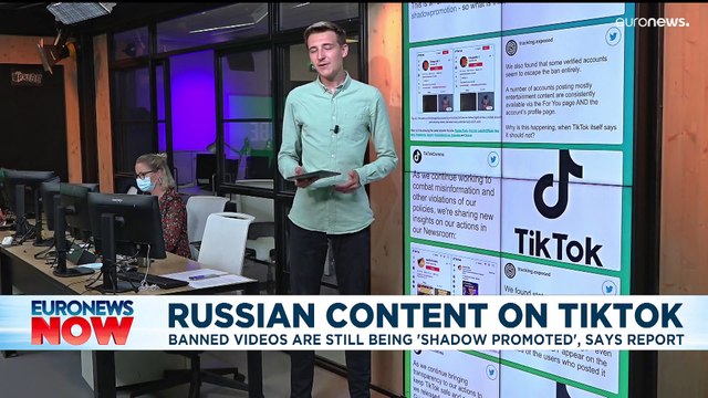 Tiktok is still promoting banned Russian content to users, says report