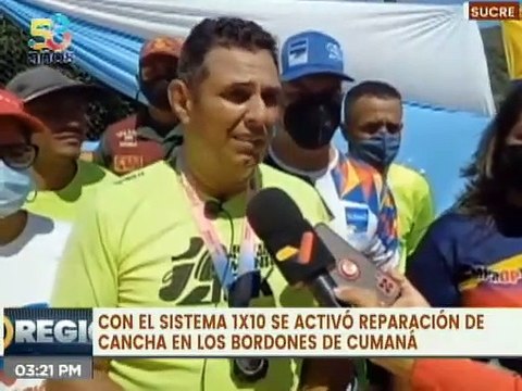 Sucre | Sistema 1x10 activó la recuperación de cancha deportiva en los Bordones de Cumaná