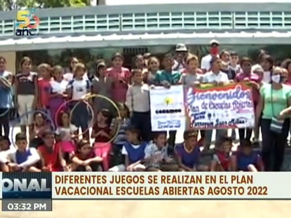 Plan Escuelas Abiertas en Delta Amacuro organiza actividades recreativas para más de 2 mil niños