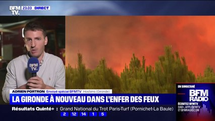 Incendie en Gironde: le feu continue de progresser et se dirige vers l'axe nord