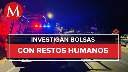 下载视频: Hallan bolsas de plástico con restos humanos en Michoacán