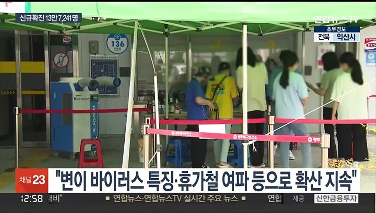신규확진 13만 7,241명…위중증ㆍ사망 증가세 지속