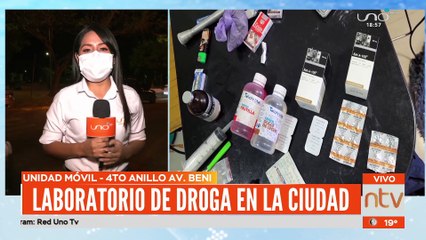 Felcn encuentra mini laboratorio de droga sintética en un condominio