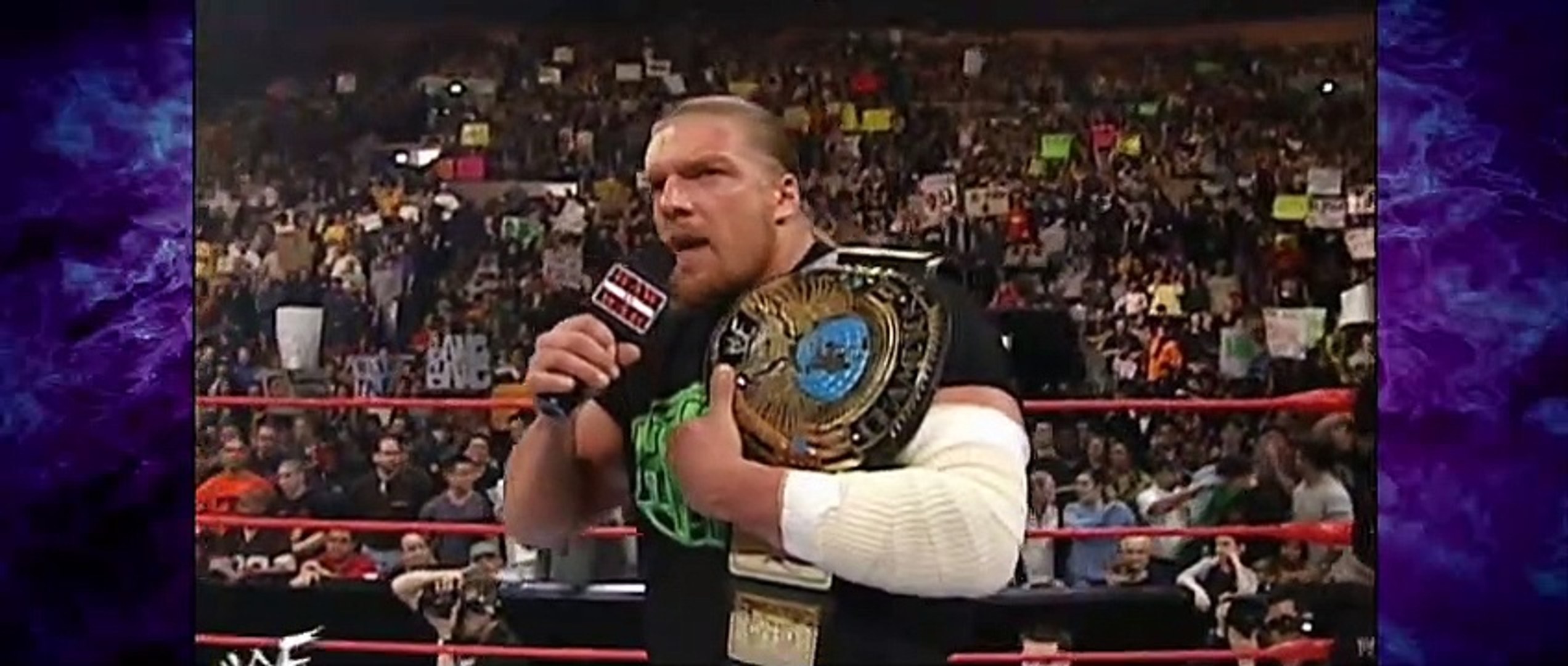 Triple H and Stephanie Mcmahon segments Raw, FEB.28, 2000, image size:2544x1080