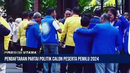 Golkar, PAN, dan PPP datangi KPU di Hari Ke 10 Pendaftaraan Partai Politik Calon Peserta Pemiliha Umum Tahun 2024
