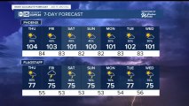 Rain chances for the rest of the week as temperatures drop slightly in the Valley