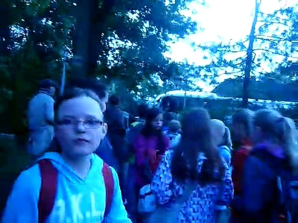 Auf dem Weg zum Reisebus