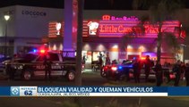 Bloquean Vialidad Y Queman Vehículos