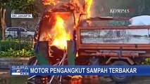 Motor Pengangkut Sampah Milik PPSU DKI Jakarta Terbakar, Mobil Dinas Pertamanan Bantu Padamkan Api