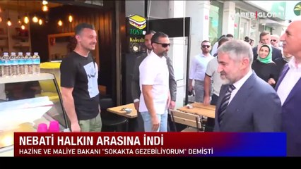 Bakan Nebati halkın arasına indi