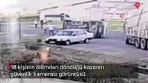 Bursa'da 18 kişinin ölümden döndüğü kaza kamerada