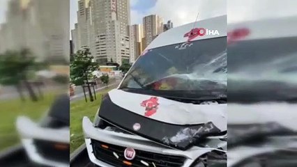 Sağnak yağmur altında 'sinyal' felaketi! O anlar kamerada