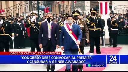 Jorge del Castillo: "El Congreso debe convocar al premier y censuar a Geiner Alvarado"