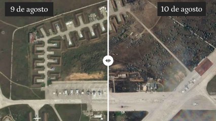 Explosiones en la base de Crimea