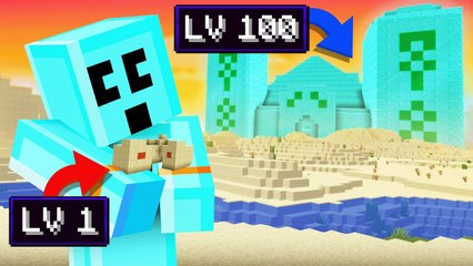 Minecraft but Structures can Level Up