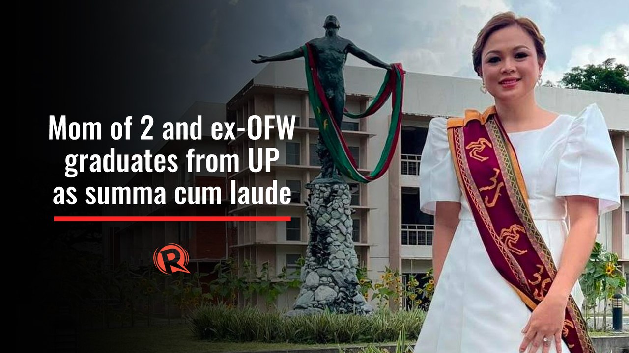 Mom of 2, ex-OFW graduates UP summa cum laude