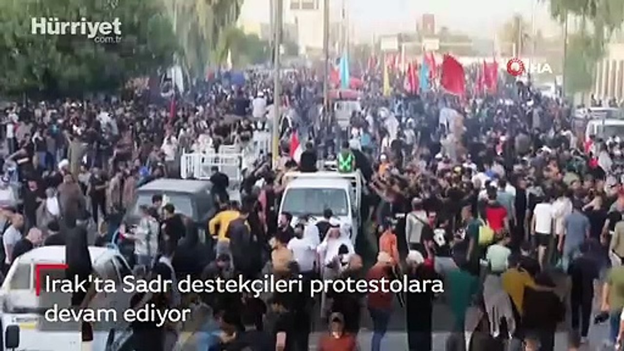 Irak'ta Sadr destekçilerinden protesto