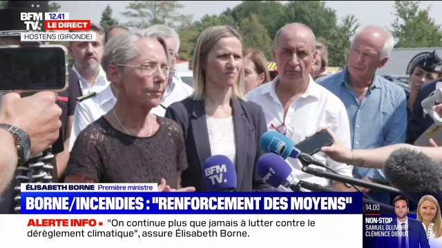 Elisabeth Borne: On n'a jamais mobilisé autant de moyens aériens pour lutter contre l'incendie