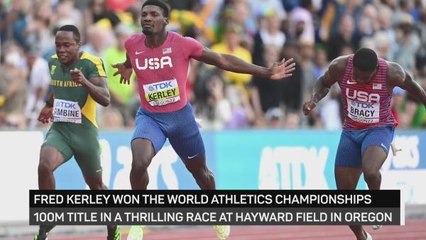 Kerley proves doubters wrong after winning 100m title