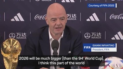 Скачать видео: America will be invaded by joy and happiness for 2026 World Cup - Infantino