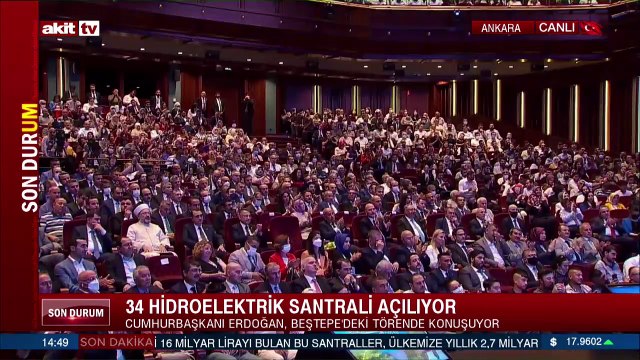 34 hidroelektrik santrali açıldı! Cumhurbaşkanı Erdoğan’dan önemli açıklamalar