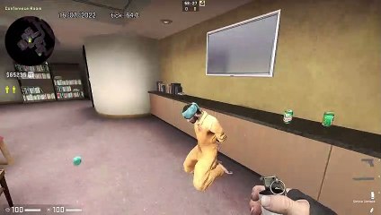 How to Smoke Cross on Office, option 1 - CSGO