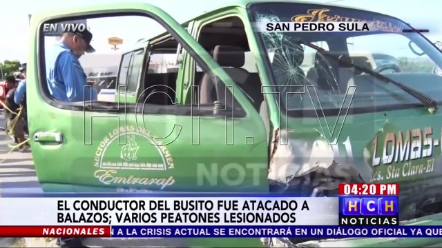 Acribillan a chofer de rapidito y la unidad descontrolada atropelló a varias personas en SPS