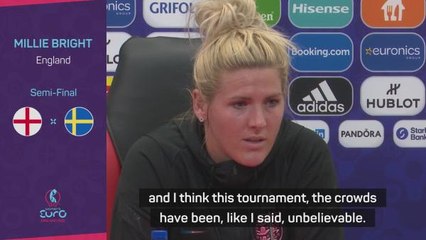 Bright 'super grateful' for England's home support at Euros