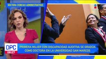Mujer con discapacidad auditiva se gradúa como doctora en Perú