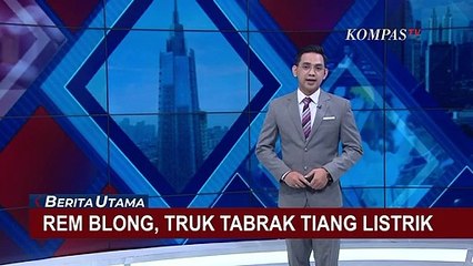 Descargar video: Truk Pembawa Pompa Beton Alami Rem Blong, Tabrak Tiang Listrik dan Merusak 2 Warung!