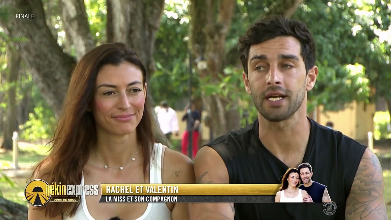 Tensions entre Rachel Legrain-Trapani et Valentin Léonard lors de la finale de "Pékin Express, duos de choc", sur M6