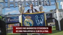 Un fan madridista se vuelve viral por una pancarta contra el Barça