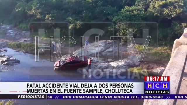 ¡Fatal! Dos ocupantes de vehículo mueren tras “salir volando” de un puente en Choluteca (1)