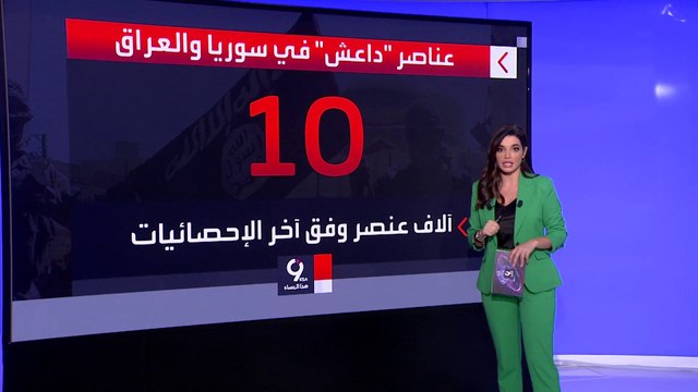 التاسعة هذا المساء | تقرير أممي: عدد مقاتلي داعش بين سوريا والعراق وصل إلى 10 آلاف مقاتل