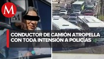 Autobús atropello a 2 policías en el Estado de México