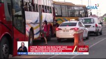 LTFRB, pabor sa bus fare hike pero hihintayin muna ang panig ng NEDA bago magpasya | UB