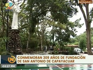 Monaguenses conmemoran  309 años de la fundación de San Antonio de Capayacuar