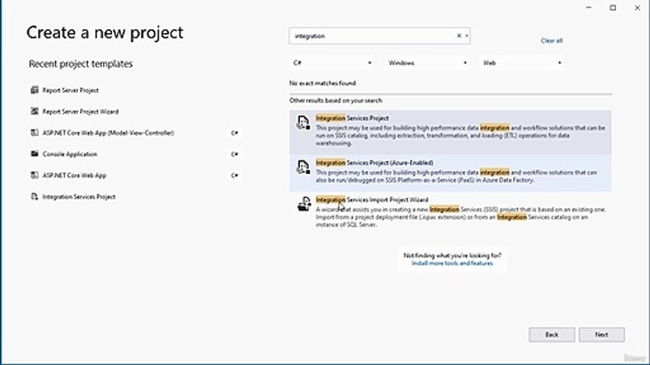 Create a new SSIS Project